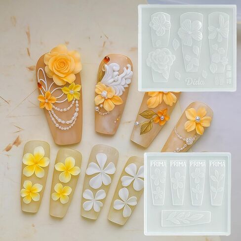 2 Pcs Star Silicone Nail Art Molds for Women Resin Nail Design in Saudi Arabia