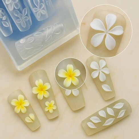 2 Pcs Star Silicone Nail Art Molds for Women Resin Nail Design in Saudi Arabia
