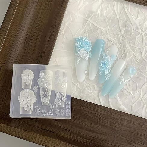 2 Pcs Star Silicone Nail Art Molds for Women Resin Nail Design in Saudi Arabia