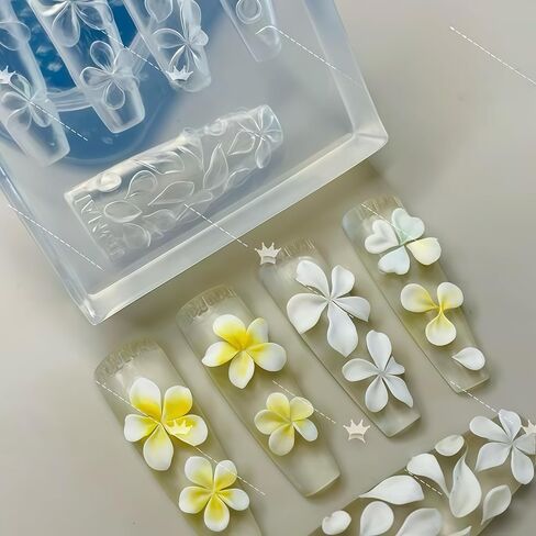 2 Pcs Star Silicone Nail Art Molds for Women Resin Nail Design in Saudi Arabia