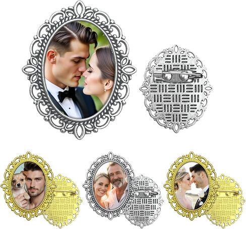Wedding Bouquet Photo Charm Groom Boutonniere Pins For Bride Custom Pins Memorial Gifts Bridal Shower Graduation Bachelor Party Father Mother Men Women Lover in Saudi Arabia