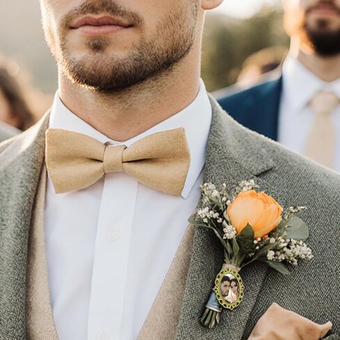 Wedding Bouquet Photo Charm Groom Boutonniere Pins For Bride Custom Pins Memorial Gifts Bridal Shower Graduation Bachelor Party Father Mother Men Women Lover in Saudi Arabia