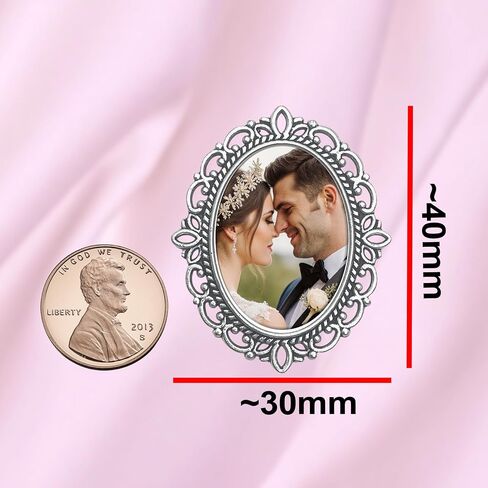 Wedding Bouquet Photo Charm Groom Boutonniere Pins For Bride Custom Pins Memorial Gifts Bridal Shower Graduation Bachelor Party Father Mother Men Women Lover in Saudi Arabia