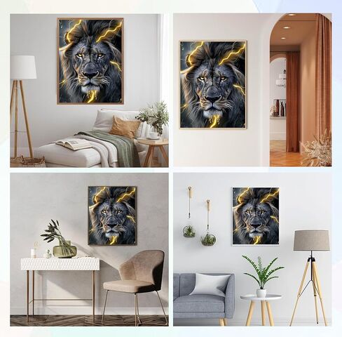 Qenspe Fox Diamond Painting ، مجموعات فن الماس للبالغين ، DIY 5D Round Full Drill Diamond Art للمبتدئين ، ونقاط الماس للبالغين ، ديكور الجدار المنزلي 12x16 بوصة in Kuwait