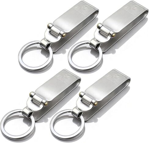 Stainless Steel Keyring Security Belt Clip Key Chain,used in sports Pants, Pockets,Durable Multi-ring Key Holder in Kuwait
