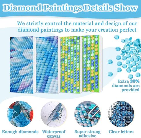 Maxbye Birds Diamond Art Kits للبالغين ، ومجموعات الطلاء من الماس 5D للمبتدئين البالغين ، و DIY الكامل الحفر زهرة الماس مع فن الأحجار الكريمة لديكور الجدار المنزلي 16x12in in Saudi Arabia