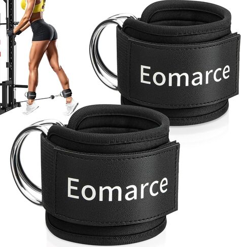 2PCS Set Premium Cable Kick Back Ankle Straps for Cable Machines Women & Men, Glute Kickback Ankle Strap for Workout, Ankle Cuff Cable Attachment Wraps weights, Tobilleras Para Mujer Gym Leg in Saudi Arabia