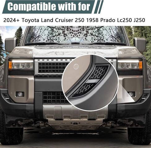Front Left and Right Side Air Intake Grill Grille Decoration Covers Compatible With For 2024 2025 Toyota Land Cruiser 250 1958 Prado Lc250 J250 Air Inlet Protective Cover Exterior Accessories in Saudi Arabia
