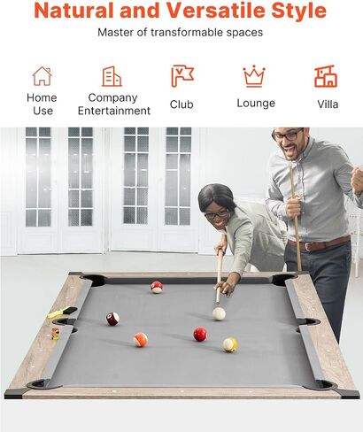 VEVOR 7ft 3-in-1 Multi Game Table with Dining, Pool, and Tennis Table, for Family Game Room Adults, Includes Full Set of Accessories, in Saudi Arabia