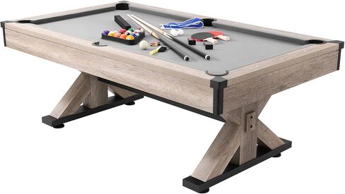 VEVOR 7ft 3-in-1 Multi Game Table with Dining, Pool, and Tennis Table, for Family Game Room Adults, Includes Full Set of Accessories, in Saudi Arabia