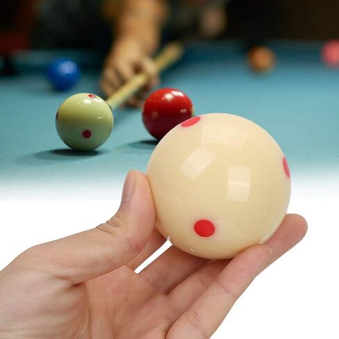 Billiard Practice Cue Ball, AAA-Grade Standard Pool Billiard Cue Ball with 6 Dots for Pool Ball Training 5.72cm / 2-1/4" 6 oz in Saudi Arabia