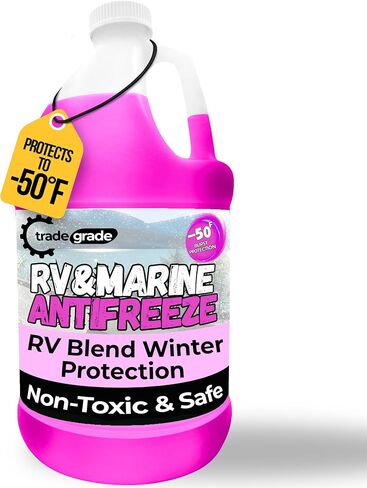 RV/Marine Antifreze Blend (حزمة واحدة) -50 درجة فهرنهايت الحماية من نقطة التجميد -1 جالون مضاد اللون الوردي (4 جالون) in Kuwait