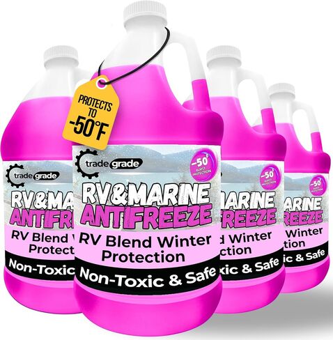 RV/Marine Antifreze Blend (حزمة واحدة) -50 درجة فهرنهايت الحماية من نقطة التجميد -1 جالون مضاد اللون الوردي (4 جالون) in Saudi Arabia