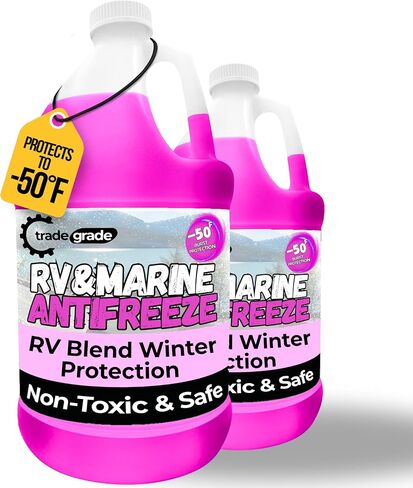 RV/Marine Antifreze Blend (حزمة واحدة) -50 درجة فهرنهايت الحماية من نقطة التجميد -1 جالون مضاد اللون الوردي (4 جالون) in Saudi Arabia