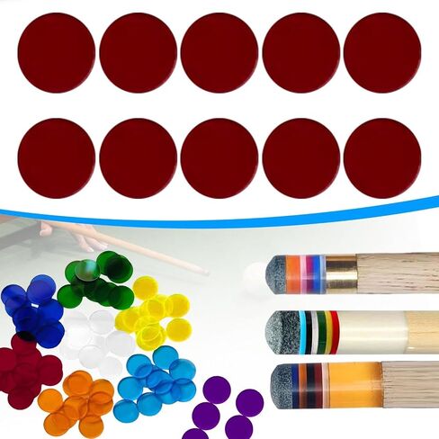 10Pcs Pool Cue Tip Pads Ferrule Pads Acrylic Repair Part Spare Part 0.55inch Replacement Billiards Accessory for Competition in Saudi Arabia