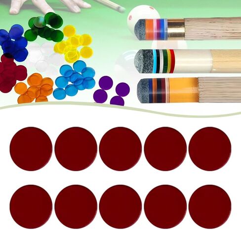 10Pcs Pool Cue Tip Pads Ferrule Pads Acrylic Repair Part Spare Part 0.55inch Replacement Billiards Accessory for Competition in Saudi Arabia