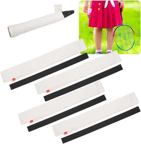 4PCS Children Racket Grip Covered Tape High Adhesion Sweat Absorbing Nonslip Supplies Pink White PU 115cm in Saudi Arabia