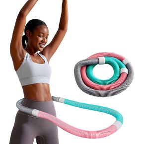 ​​Weighted 3lb Fitness Hoop for Adults - Soft Spring Hula Hoop - Flexible, Foldable for Home & Travel - Cushioned Comfort, Silent Exercise for Waist Toning & Weight Loss​​ in Kuwait