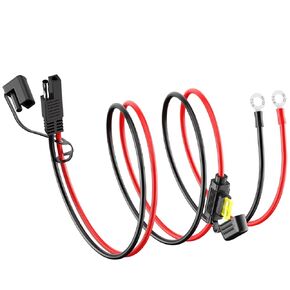 Leicestercn 6ft 12V Terminal Terminal SAE إلى O RING Connects موصل كبل سلك التمديد لشاحن البطارية/المشرف in Kuwait