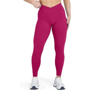 Sogetdo Crossover Compression Yoga Leggings for Women Tummy Control High Cherged Buttery Gym Pants in Kuwait