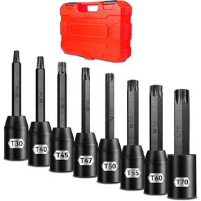 1/2 "تأثير مجموعة مقبس Allen ، 8 قطعة طويلة متري طولها 6-19 ملم مقبس سداسي سداسي ، S2 & CR-MO مع حالة تخزين ذات علامات الحجم والخدمة الثقيلة لإصلاح السيارات والصيانة الميكانيكية in Kuwait