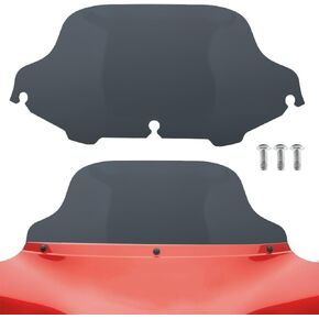 TSUNG 8" Black Wave Windshield Windscreen Wind Splitter Compatible with 1996-2013 Harley Davidson Touring Street Glide Electra Glide Trike FLHT FLHX FLHTK FLHTC FLHTCU (Fit 96-13 Black, 8inch) in Kuwait