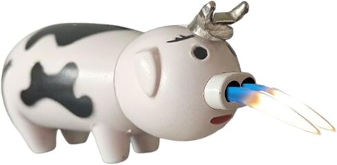 Cute Funny Lighter, Great Gag Gift Soft Flame Refillable Butane Novelty Adjustable Lucky Novelty Unique Lighter No Butane Included (Blue Pig) in Saudi Arabia