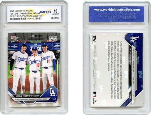 2025 MLB Topps Now OHTANI Yamamoto Sasaki Card #7 Teammates in Tokyo - Graded GEM Mint 10 in Saudi Arabia