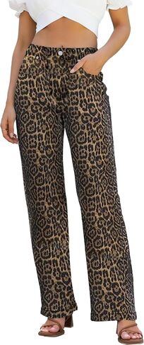 Womens Jeans High Waisted Straight Leg Loose Stretchy Lightweight Tummy Control Trendy Jeans for Women 2025 Black in Saudi Arabia