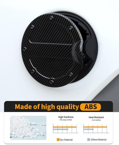 Hoolcar ABS Fuel Gas Filler Tank Door Cap Cover Fit for 2009-2014 Ford F-150 Gas Tank Cap Lid Housing Fuel Filler Door Cover Trim Exterior Accessories, Chrome in Saudi Arabia