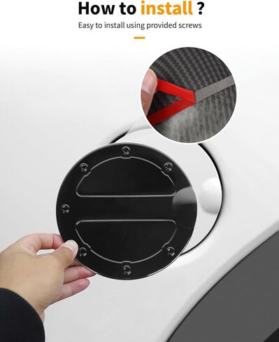 Hoolcar ABS Fuel Gas Filler Tank Door Cap Cover Fit for 2009-2014 Ford F-150 Gas Tank Cap Lid Housing Fuel Filler Door Cover Trim Exterior Accessories, Chrome in Saudi Arabia