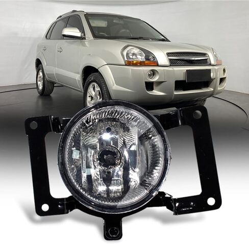 نوع الهالوجين الضباب مصباح مصباح مصباح الضباب الضوء ل Hyundai Tucson 2005 2006 2007 2008 2008 2010 2011 ، مع المصباح ، Black & Clear ، 92201-2e000 in Saudi Arabia