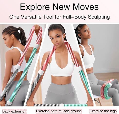 ​​Weighted 3lb Fitness Hoop for Adults - Soft Spring Hula Hoop - Flexible, Foldable for Home & Travel - Cushioned Comfort, Silent Exercise for Waist Toning & Weight Loss​​ in Kuwait