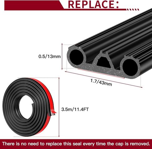 Truck Tonneau Cover Seal with Triple Bulb Design for Pickup Trucks, RVs, Tool Boxes - Waterproof Camper Shell Seal Kit, Car Weatherstripping for Noise and Dust Protection (8M/26.2FT) in Saudi Arabia