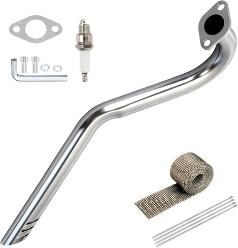 طقم العادم الخلفي المركزي المترقية متوافقة مع الدراجة المصغرة CT100U CC100X Massimo MB100 F-RP GMB100 Rascal Lite Predator 79cc 98cc 99cc 3.0hp 154f أجزاء المحرك الملونة in Kuwait