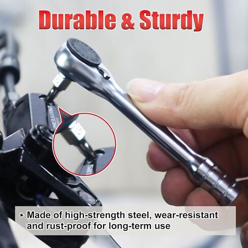 Bike Repair and Maintenance Tool, Bicycle Multi-Tool Kit,13-in-1 Mini Ratchet Wrench Set, Ratchet Reversible &11 Bits, Portable for Home Repair and Travel, Black in Saudi Arabia