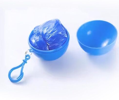 Portable Disposable Rain Poncho in a Ball, Compact Keychain Emergency Raincoat for Trave, Camping, Cycling, and Outdoor Use in Saudi Arabia