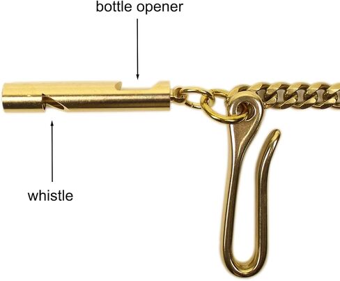 Solid Brass Car Key Keychain Hook 2 Key Rings with whistle Bottle Opener Pendant Gift for Men Father in Kuwait