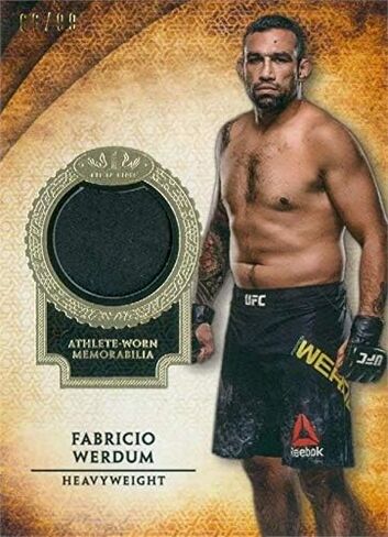 Autograph Warehouse 587619 Fabricio Werdum Fighter Worn Gear Patch Trading Card - UFC، بطولة القتال النهائي - 2018 Topps Heavyweight No.TORFW LE 66-99 in Saudi Arabia