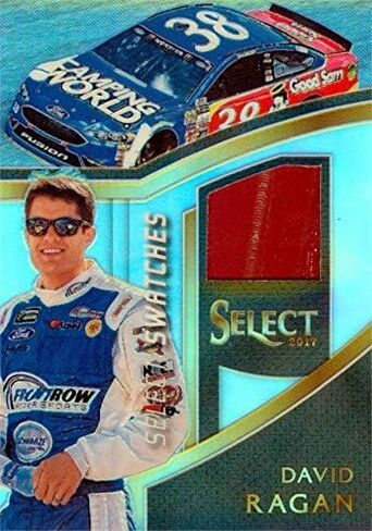 Autograph Warehouse 639011 David Ragan Race Used Sheet Metal Memorabilia Swatch Trading Card - Nascar, Auto Racing - 2017 Panini Prizm Select Refractor No.DR in Saudi Arabia