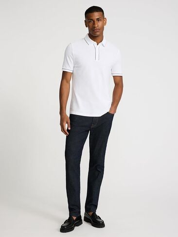 Express Men's Luxe Pique Pique - طوق أنابيب قصير الأكمام ، مزيج من القطن الناعم ، تنحنح Tennis Tail in Saudi Arabia