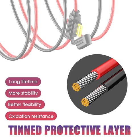 Leicestercn 6ft 12V Terminal Terminal SAE إلى O RING Connects موصل كبل سلك التمديد لشاحن البطارية/المشرف in Kuwait