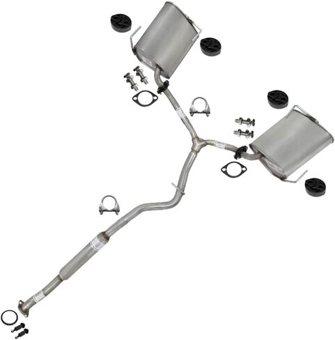 عادم متعدد المنوع مرنان y-pipe زوج من كاتم الصوت متوافق مع 2011-2013 سوبارو فورستر 2.5L | معتمد من وكالة حماية البيئة | العادم الشمالي الشرقي | يشمل حشوات ومشابك وشماعات ومجموعة الترباس in Saudi Arabia