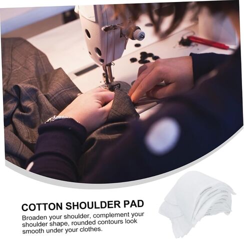 Housoutil 50pcs Shoulder Pads Support Shoulder Push up Pads Workout Shirt Shoulder Pad Pads for Protection Soft Picky Padded Cover Suit Coat Shoulder Pad Sports White Cotton in Saudi Arabia