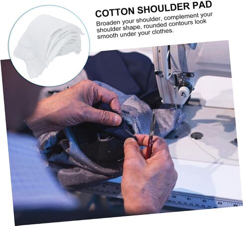Housoutil 50pcs Shoulder Pads Support Shoulder Push up Pads Workout Shirt Shoulder Pad Pads for Protection Soft Picky Padded Cover Suit Coat Shoulder Pad Sports White Cotton in Saudi Arabia