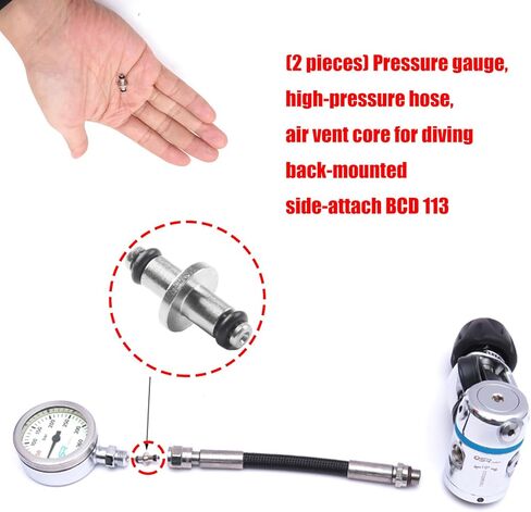 2pack Corrosions Scubas Spools High Pressures Fitting Gauges Part for Diving Equipment Scubas Accessories High Pressures Spools in Kuwait