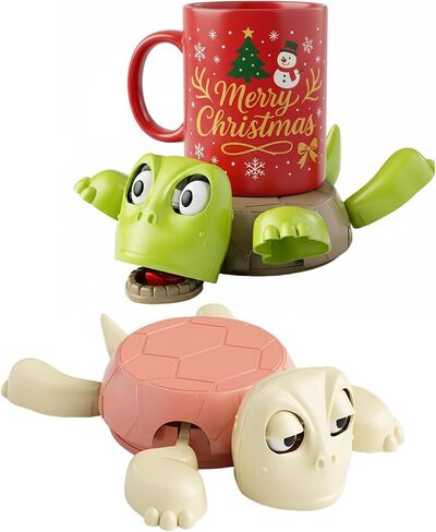 Turtle Coaster, 3D Printed Funny Tea Coasters with Interactive Expression, Turtle Cup Holder, Insulated Drink Mat for Coffee and Wine Glasses, Home Decor and Kitchen Accessories (Green) in Kuwait