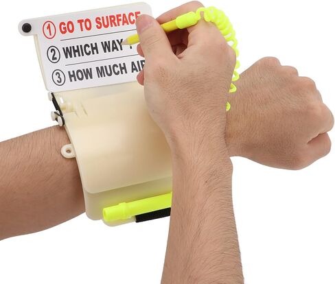 Wrist Writing Dive Slate with Pencil Scuba Diving Strap Wrist Writing Board Underwater Communication Tools UW193TD Luminous for Professional Divers and Enthusiasts ABS Composite in Saudi Arabia