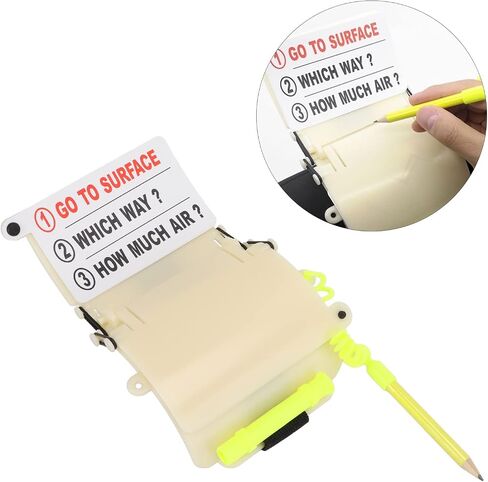 Wrist Writing Dive Slate with Pencil Scuba Diving Strap Wrist Writing Board Underwater Communication Tools UW193TD Luminous for Professional Divers and Enthusiasts ABS Composite in Saudi Arabia