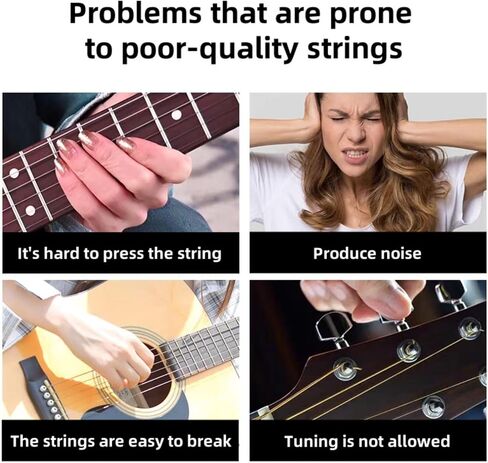 Acoustic Guitar Strings, Brass, Hybrid 10-52 Gauge, Full Set for Strumming & Fingerstyle in Saudi Arabia